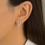 Argola dupla cravejada