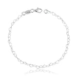 Pulseira elo corrente coração