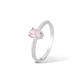 Anel solitário Gota Rosa