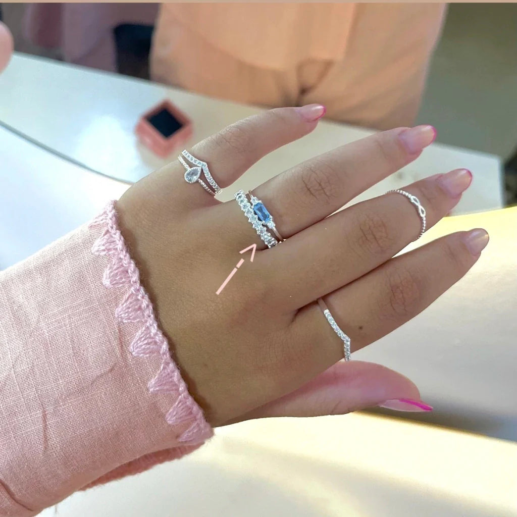 Anel aparador cravejado