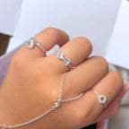 Anel círculo cravejado