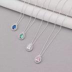 Colar gota cravejado