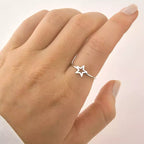Anel estrela liso