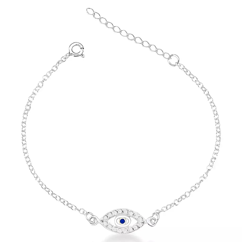 Pulseira olho grego cravejada