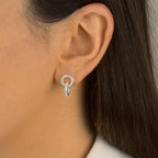 Argola dupla cravejada