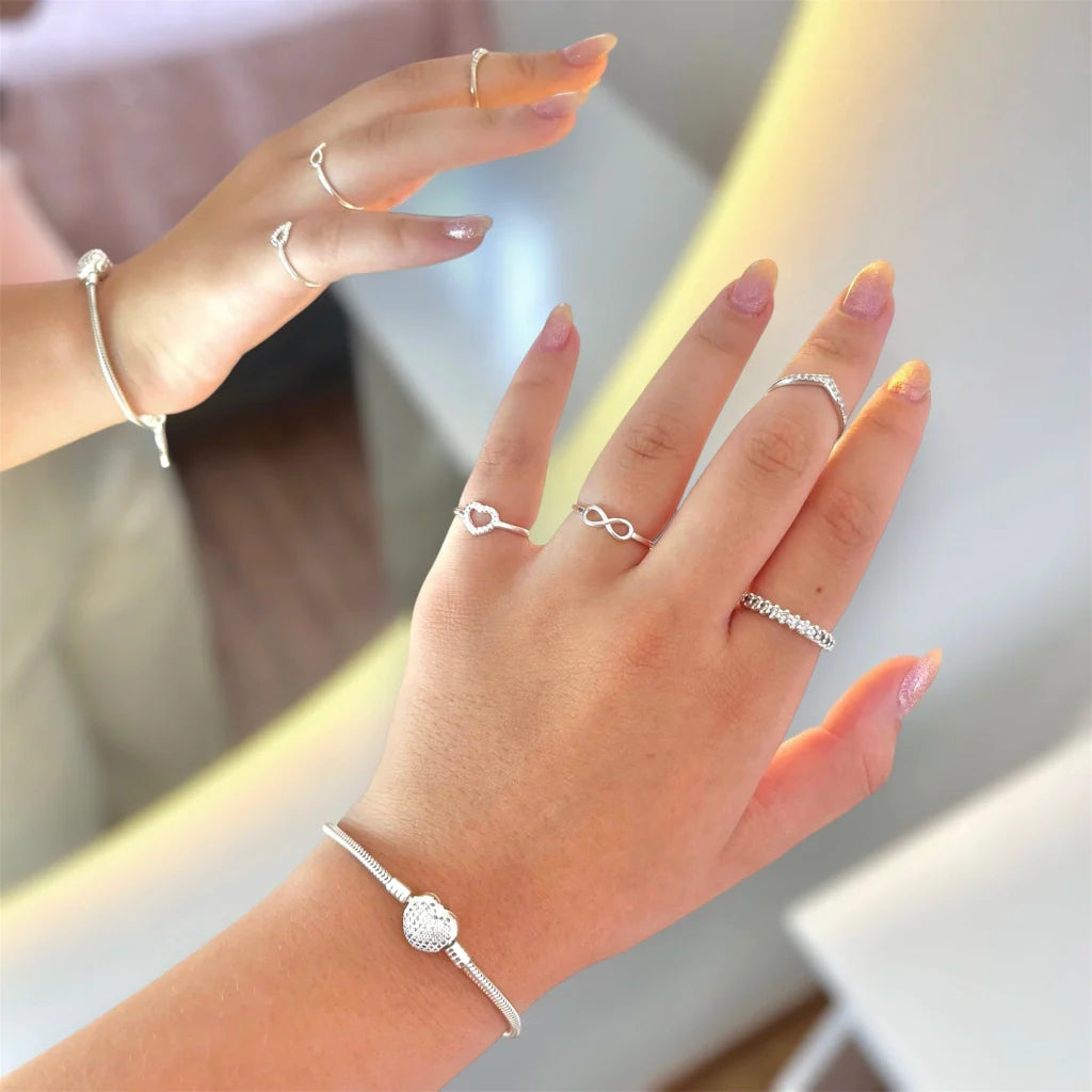 Kit 2 aneis infinito