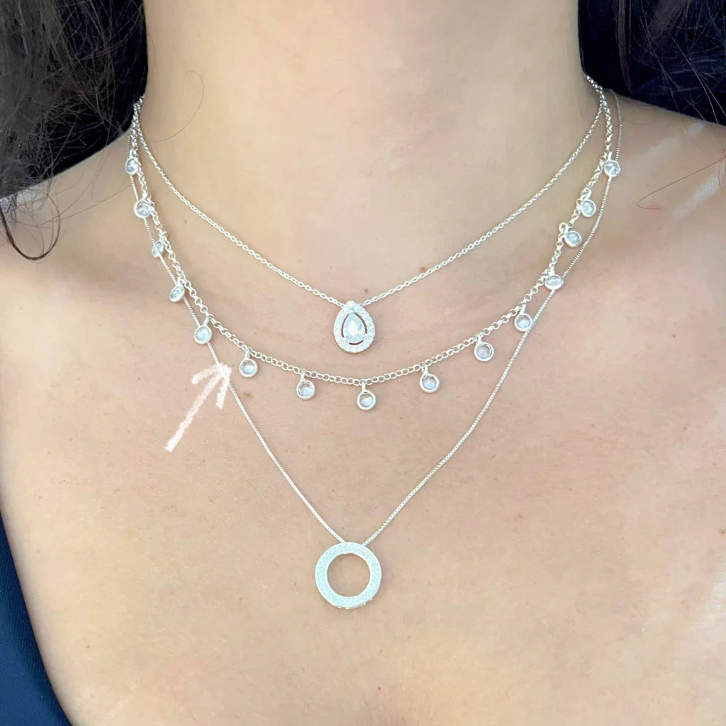 Choker pingentes ponto de luz