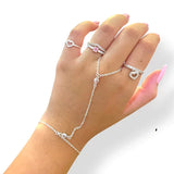 Hand Chain pulseira de mão zircônias
