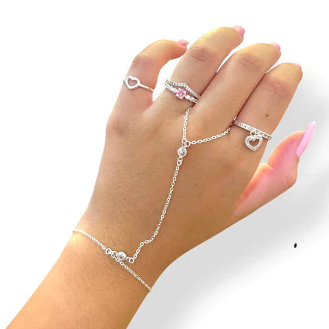 Hand Chain pulseira de mão zirconias