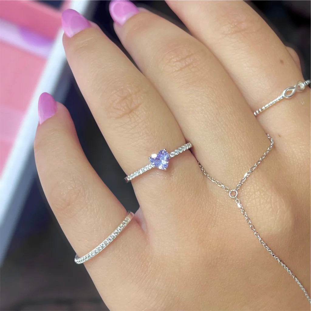 Solitário roxo Rapunzel