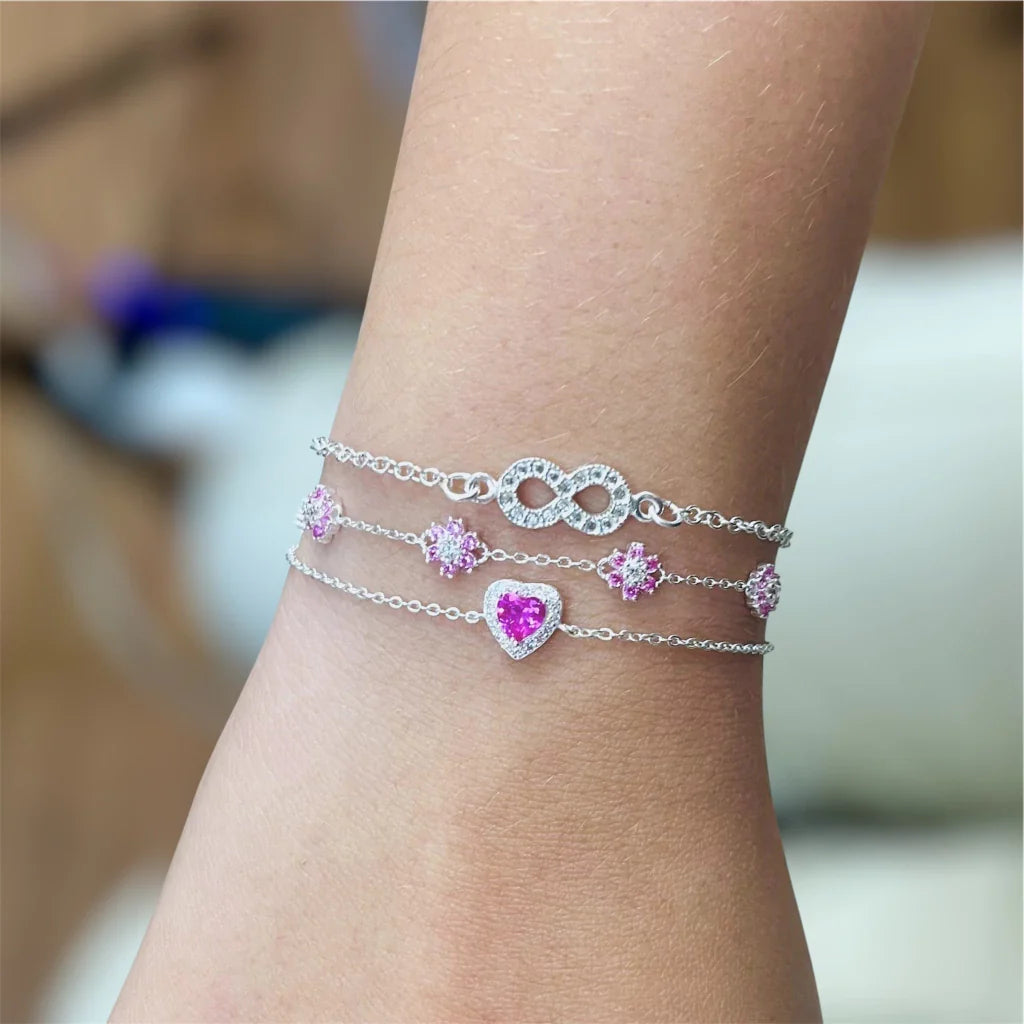 Pulseira Flowers Rosa